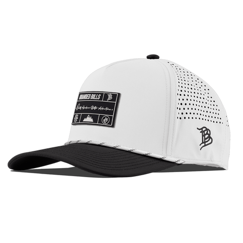 Branded Team Logo PVC Curved 5 Panel Rope White/Black