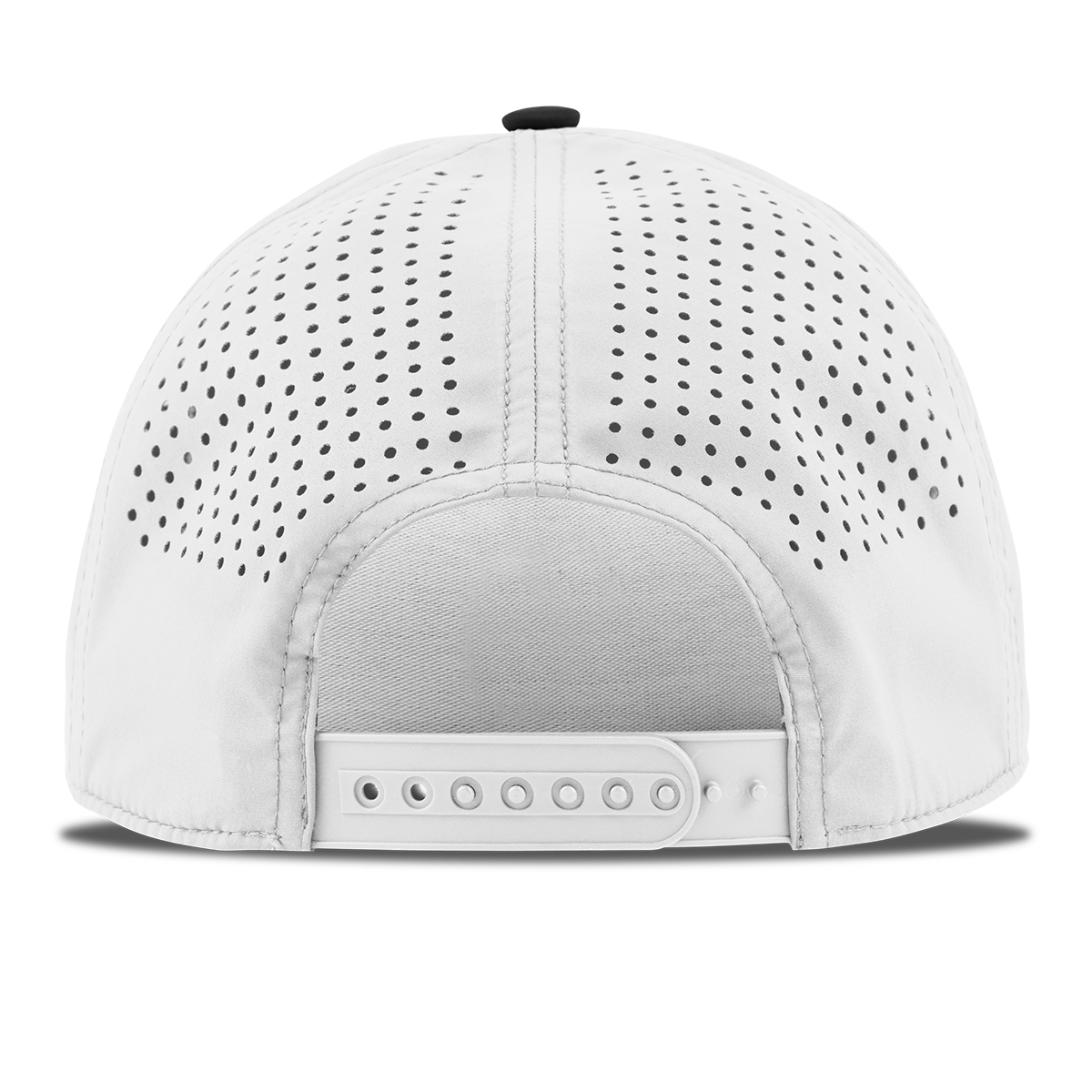 Salute PVC Curved 5 Panel Rope Back White/Black