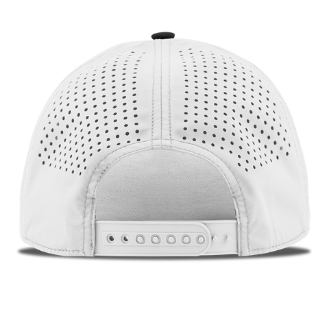 Salute PVC Curved 5 Panel Rope Back White/Black