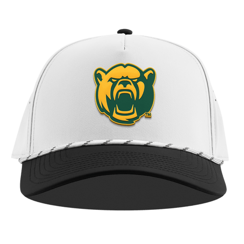 Baylor University "Baylor Bear" Curved 5 Panel Rope White/Black