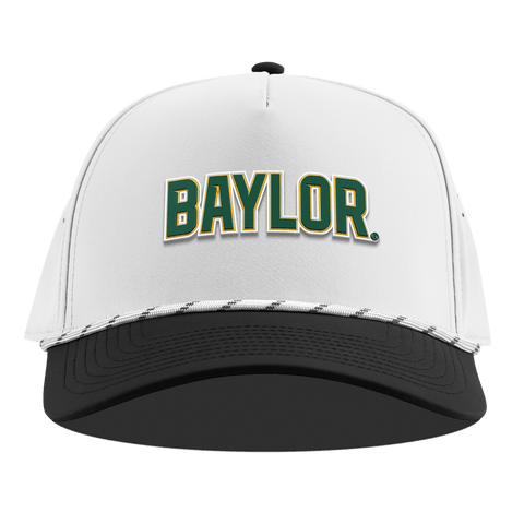 Baylor University "Baylor Block" Curved 5 Panel Rope White/Black