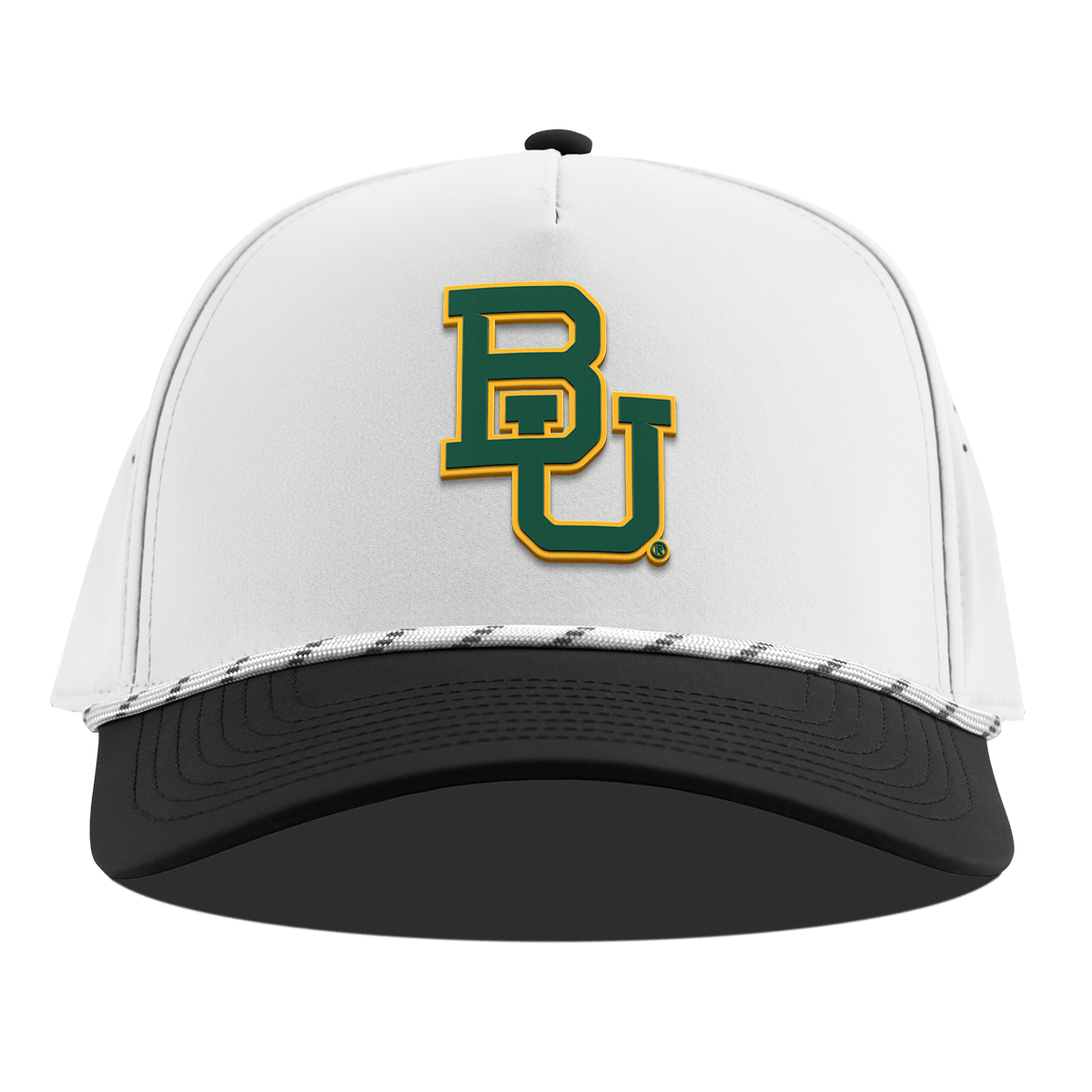Baylor University "Baylor Team Logo" Curved 5 Panel Rope White/Black