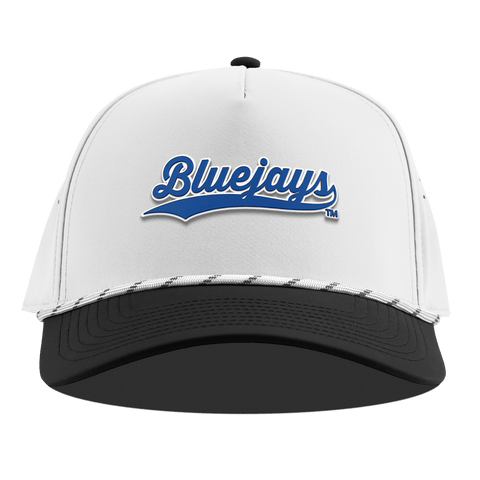 Creighton University "Bluejays Script" Curved 5 Panel Rope White/Black
