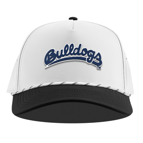 Fresno State University "Bulldogs Script Navy" Curved 5 Panel Rope White/Black