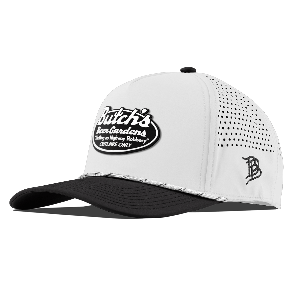 Butch’s Beer Garden Curved 5 Panel Rope White/Black