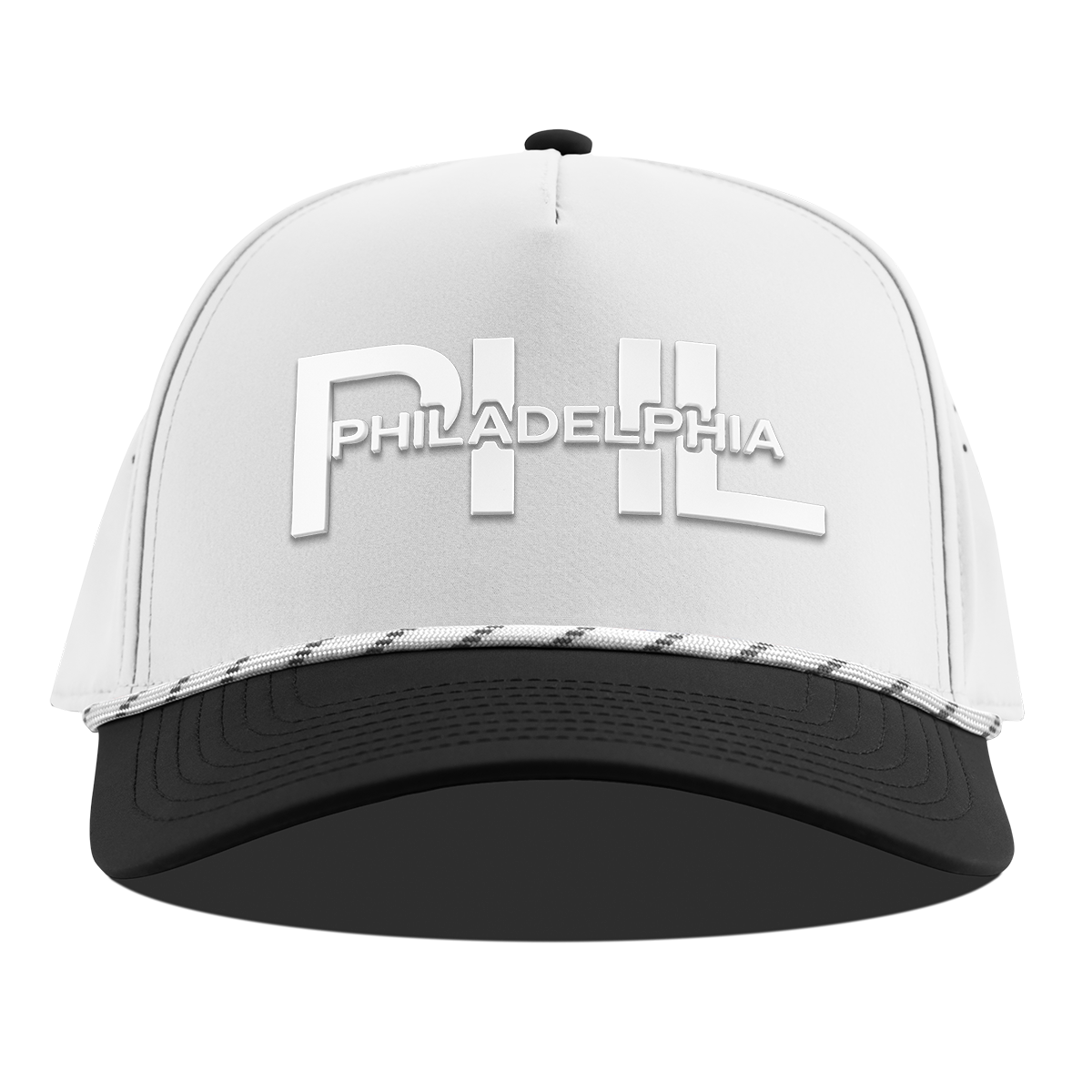 City Block Philadelphia Curved 5 Panel Rope White/Black