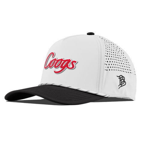 University of Houston "Coogs Script" Curved 5 Panel Rope White/Black