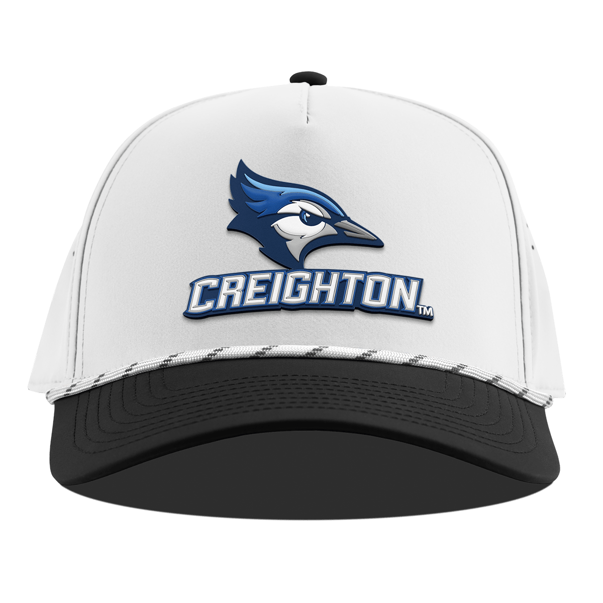 Creighton University "Creighton Team Logo" Curved 5 Panel Rope White/Black