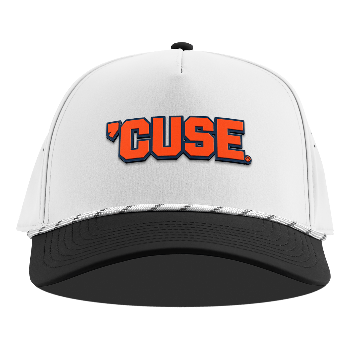 Syracuse University "Cuse Block" Curved 5 Panel Rope White/Black