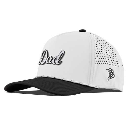 Dad Script Curved 5 Panel Rope White/Black
