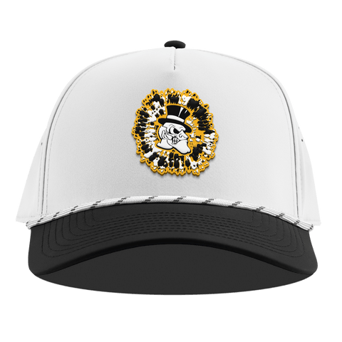 Wake Forest University "Deacons Tie Dye" Curved 5 Panel Rope White/Black