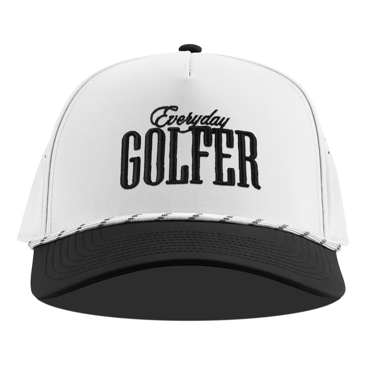 Everyday Golfer Curved 5 Panel Rope White/Black