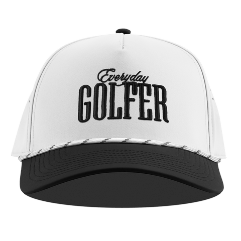 Everyday Golfer Curved 5 Panel Rope White/Black