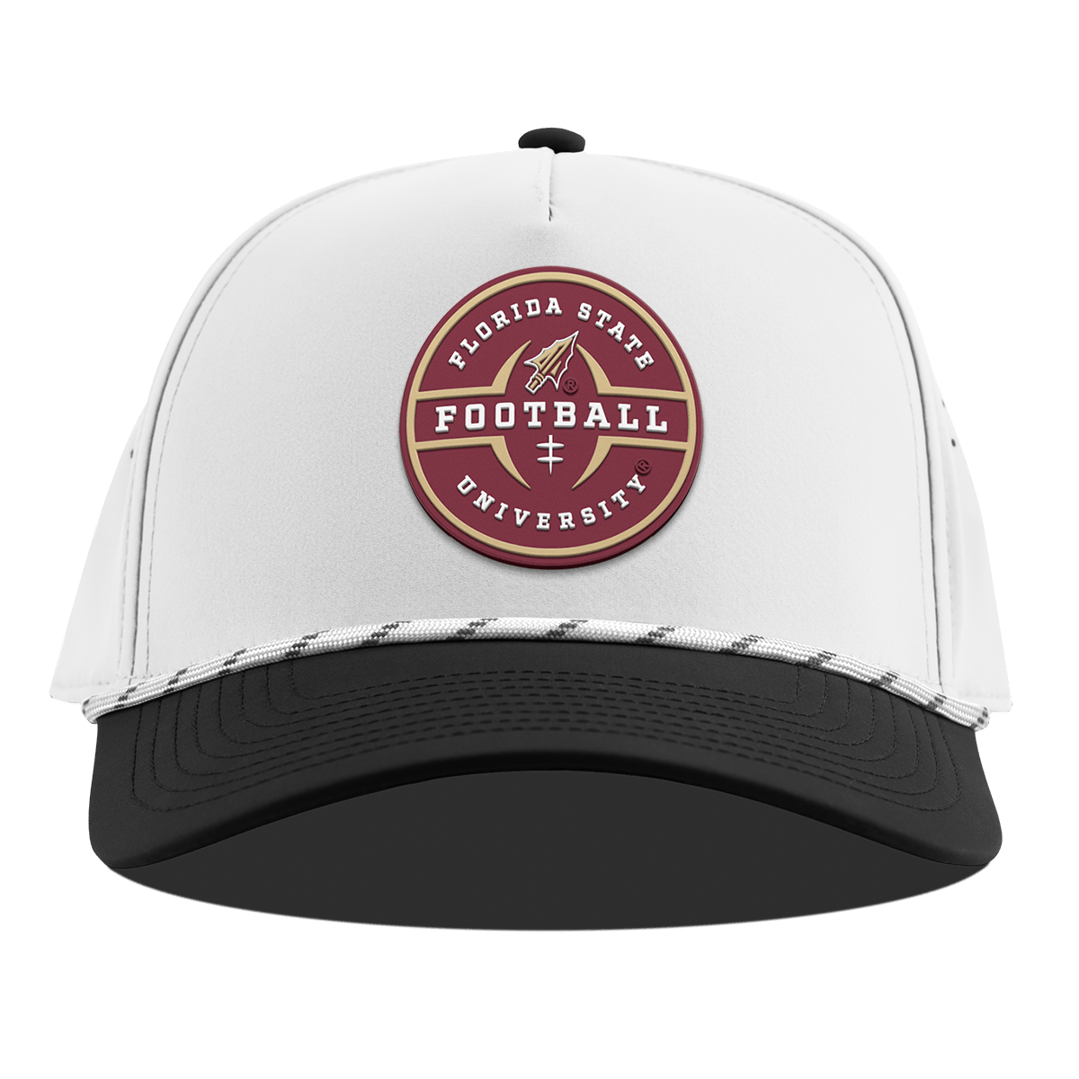 Florida State University "Florida State Football Legacy" Curved 5 Panel Rope White/Black