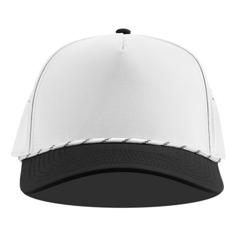 Bare Curved 5 Panel Rope White/Black