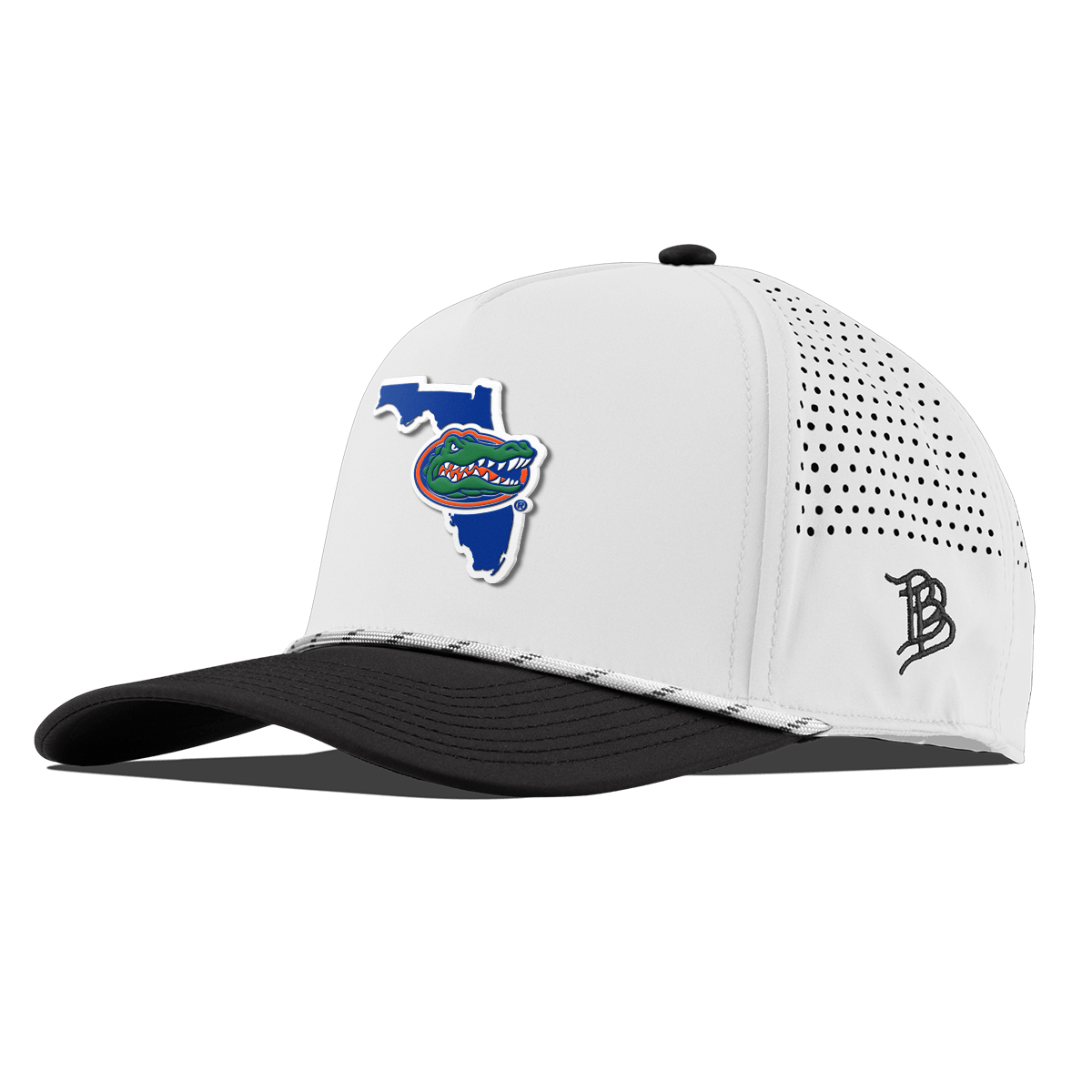 University of Florida "Gator State" Curved 5 Panel Rope White/Black
