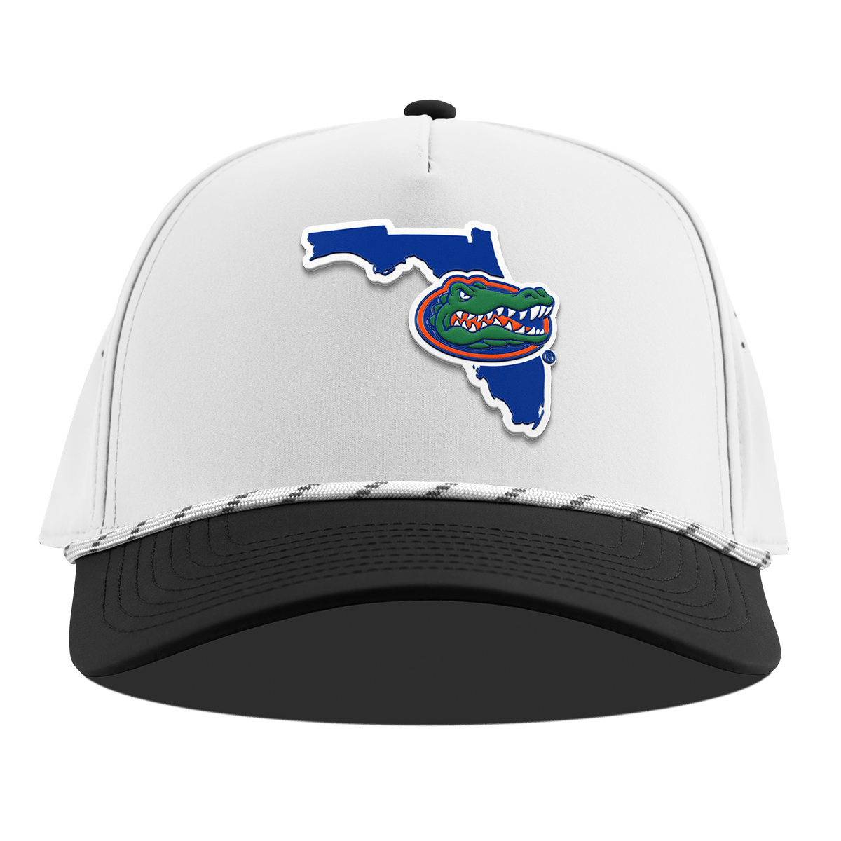 University of Florida "Gator State" Curved 5 Panel Rope White/Black
