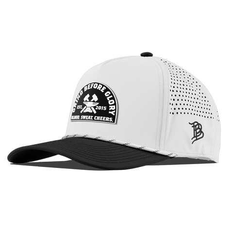 Grind Before Glory Curved 5 Panel Rope White/Black