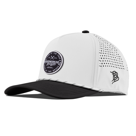 Hardworking PVC Curved 5 Panel Rope White/Black