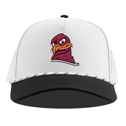 Virginia Tech University "HokieBird" Curved 5 Panel Rope White/Black
