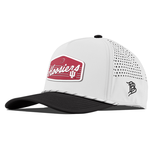 Indiana University "Hoosiers Football" Curved 5 Panel Rope White/Black