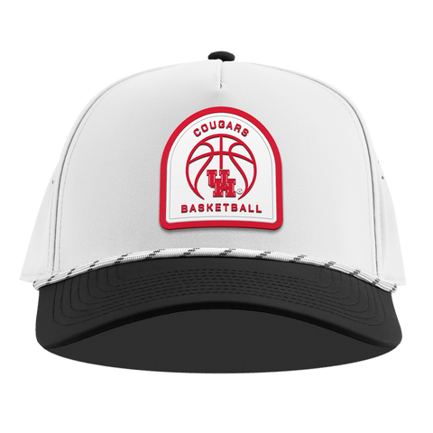 University of Houston "Houston Basketball" Curved 5 Panel Rope White/Black