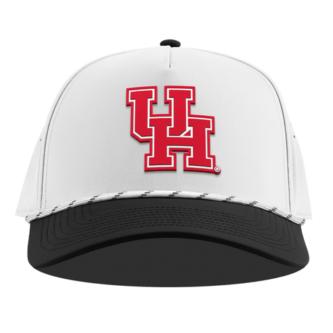 University of Houston "Houston Block" Curved 5 Panel Rope White/Black