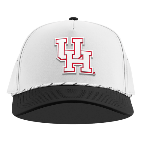 University of Houston "Houston Block" Curved 5 Panel Rope White/Black
