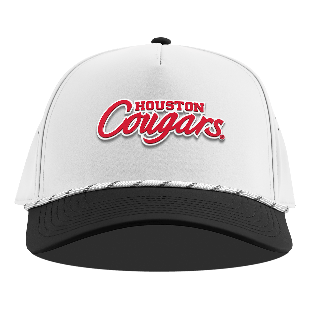 University of Houston "Houston Cougars" Curved 5 Panel Rope White/Black