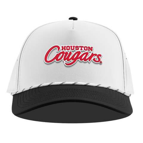 University of Houston "Houston Cougars" Curved 5 Panel Rope White/Black