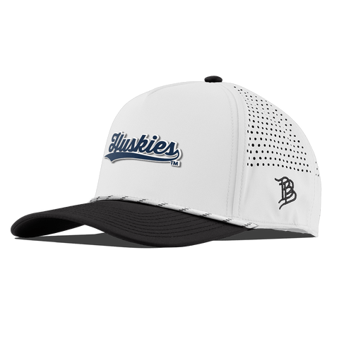 University of Connecticut "Huskies Script" Curved 5 Panel Rope White/Black