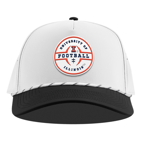 University of Illinois "Illinois Football Legacy" Curved 5 Panel Rope White/Black
