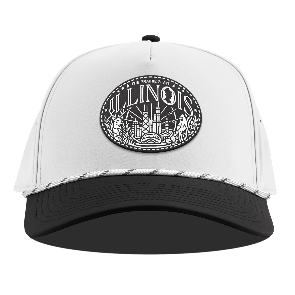 Illinois Traveler Curved 5 Panel Rope White/Black