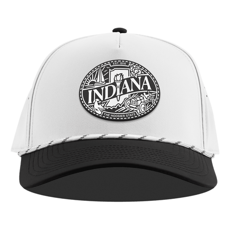 Indiana Traveler Curved 5 Panel Rope White/Black