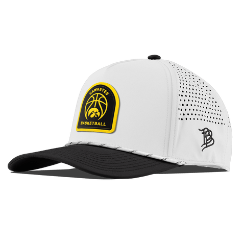University of Iowa "Iowa Basketball" Curved 5 Panel Rope White/Black