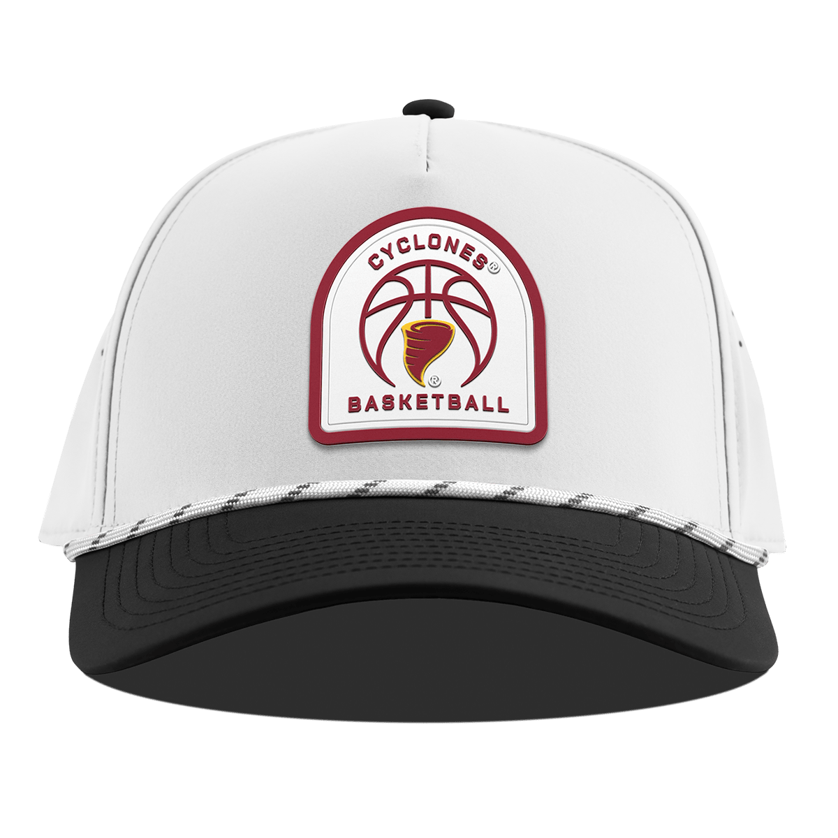 Iowa State University "Iowa State Basketball" Curved 5 Panel Rope White/Black