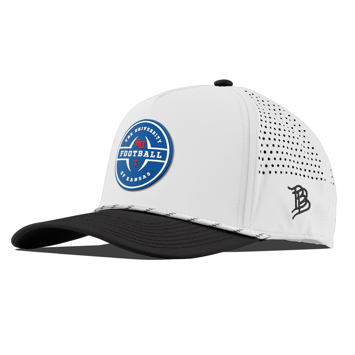 University of Kansas "Kansas Football Legacy" Curved 5 Panel Rope White/Black