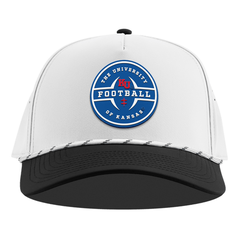 University of Kansas "Kansas Football Legacy" Curved 5 Panel Rope White/Black