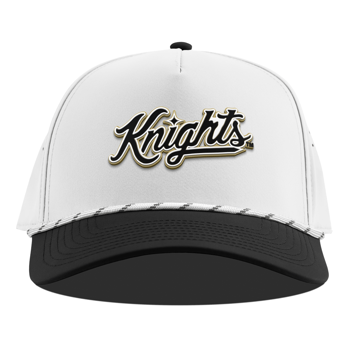 University of Central Florida "Knights Script" Curved 5 Panel Rope White/Black