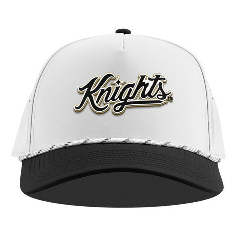 University of Central Florida "Knights Script" Curved 5 Panel Rope White/Black