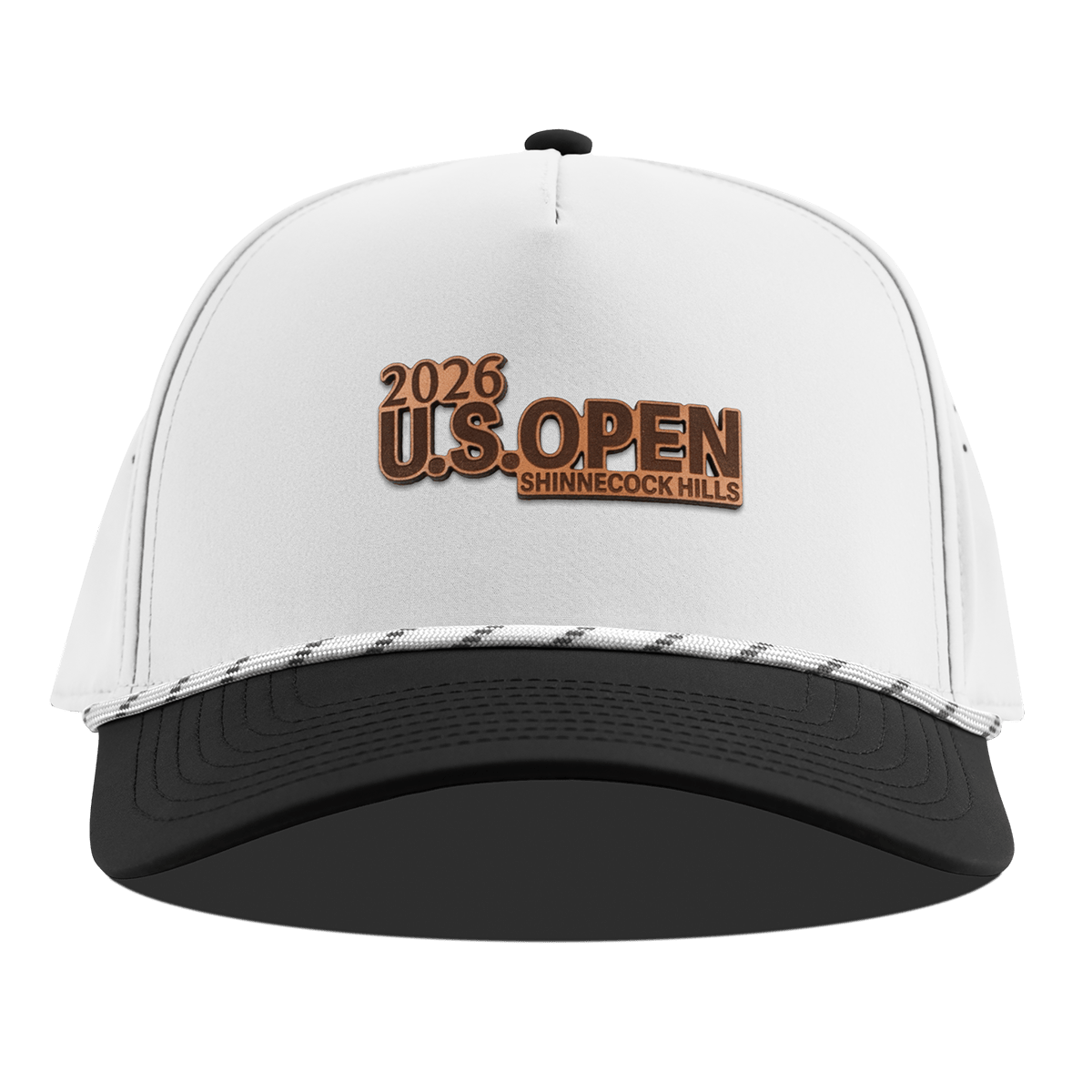 2026 U.S. Open Stacked Curved 5 Panel Rope White/Black