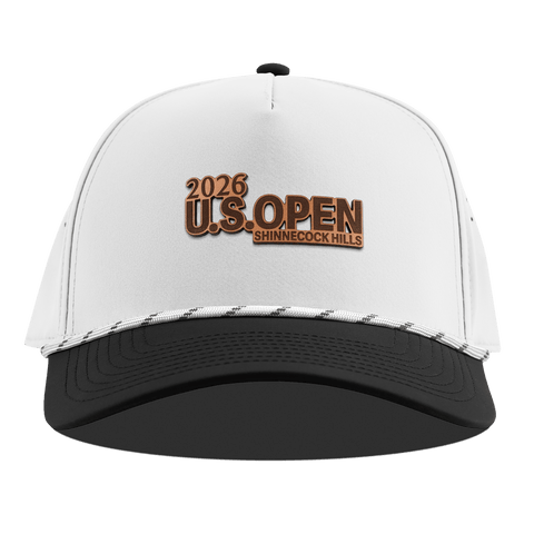 2026 U.S. Open Stacked Curved 5 Panel Rope White/Black