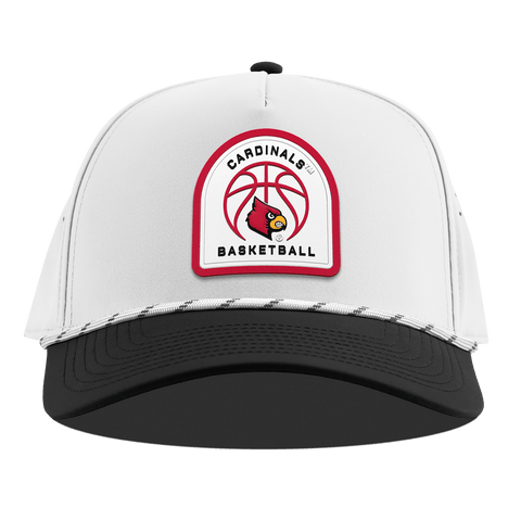 University of Louisville "Louisville Basketball" Curved 5 Panel Rope White/Black