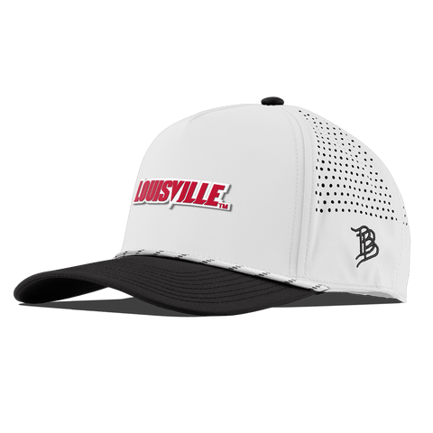 University of Louisville "Louisville Block" Curved 5 Panel Rope White/Black