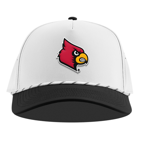 University of Louisville "Louisville Team Logo" Curved 5 Panel Rope White/Black