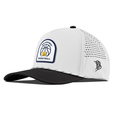 University of Michigan "Michigan Basketball" Curved 5 Panel Rope White/Black