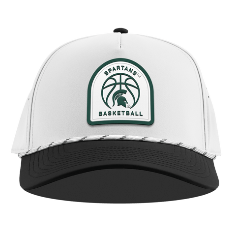 Michigan State University "Michigan State Basketball" Curved 5 Panel Rope White/Black