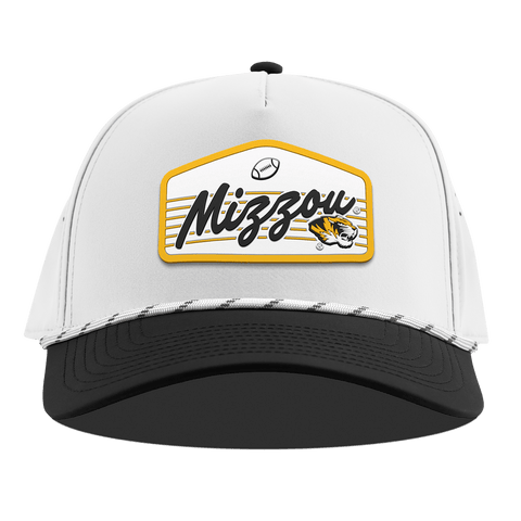 University of Missouri "Missouri Football Legacy" Curved 5 Panel Rope White/Black