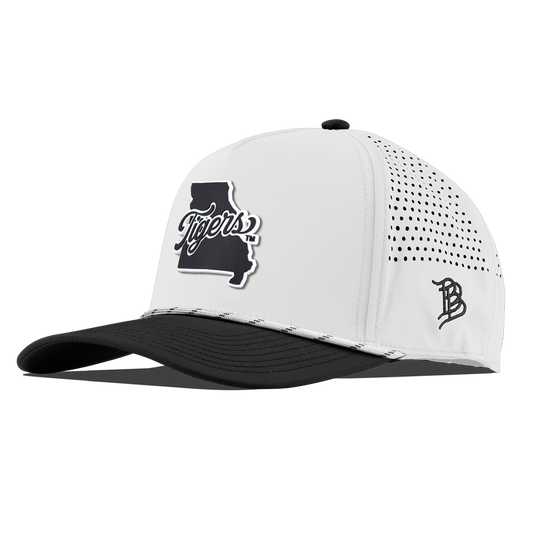 University of Missouri "Missouri Tigers State Script" Curved 5 Panel Rope White/Black