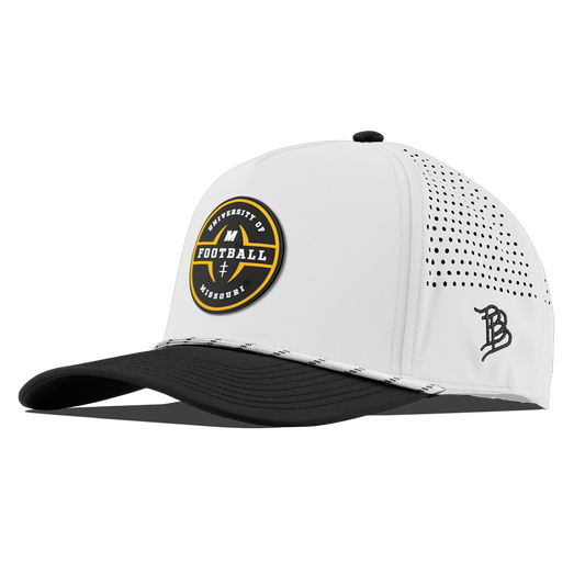 University of Missouri "Mizzou Football" Curved 5 Panel Rope White/Black